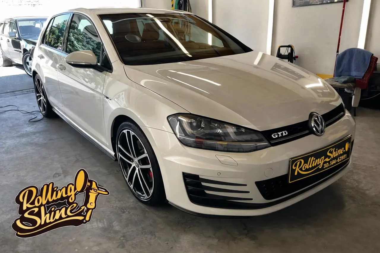 Fehér Volkswagen GTD polírozás után